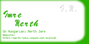 imre merth business card